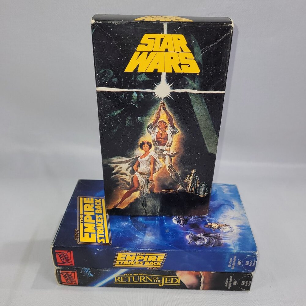 VHS Star Wars Original Trilogy Video Tape Movie Set